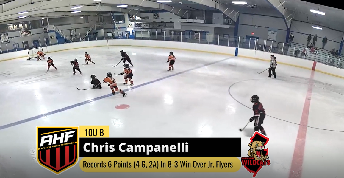 Wildcats 10U B Campanelli Records 6 Points - Atlantic Hockey Federation